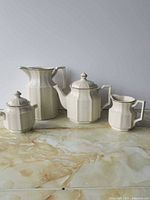 Full view of the four ironstone pieces