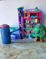 Full view of Pollyville Mega Mall, Colico tree house and Bright Fairy Friends lantern