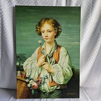 Front view of entire painting on canvas