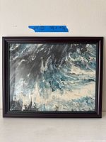 Full framed artwork showing composition and frame