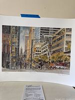 Full view of unframed print showing image, margins and numbering