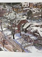 Close-up of central neighborhood imagery with snow and figures