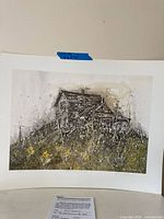 Full view of Gérard Paraghamian print on backing board