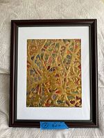 Full framed artwork showing frame, mat and entire image