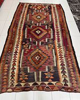 Full top view of entire rug showing design and size