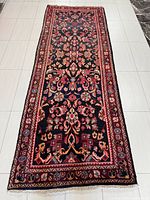 Full view of runner rug showing complete design and size proportions