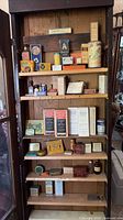 Full cabinet view of all vintage packages