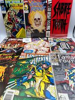 All nine comics arranged together