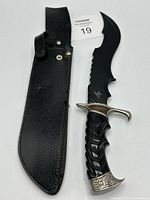 Knife and sheath overall view