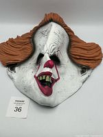 Front view of Pennywise latex mask