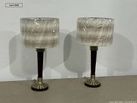 Pair of assembled lamps with shades