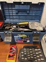 Open toolbox showing contents and external label