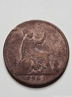 Reverse showing seated Britannia and date 1861