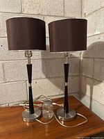 Front view of both lamps on table