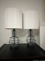 Front view of both matching lamps on table