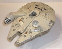 Top view showing overall Millennium Falcon vehicle condition