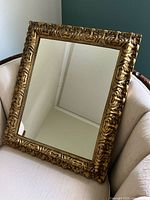 Full view of mirror front showing frame and glass