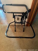 Overall view of adjustable bed rail assembled upright