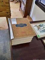 Front cover showing decorative design and duct-tape-reinforced spine