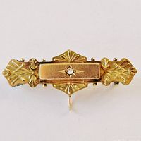 Front view showing overall design, diamond, geometric motifs