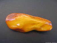 Front view showing amber colour and shape