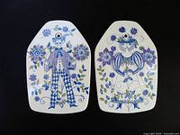 Both Lotte pattern plaques front view