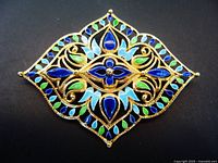 Front view showing full design and enamel colours