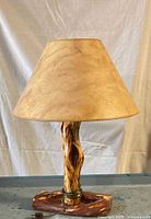 Full view of lamp with shade