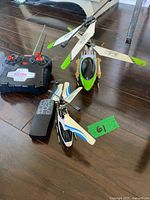 Overall view of both helicopters and both controllers