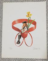 Full view of print showing image, margins and paper