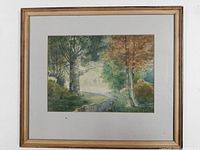 framed watercolour showing full view