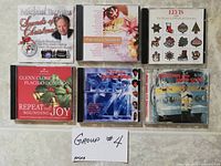 Front covers of six Christmas CDs
