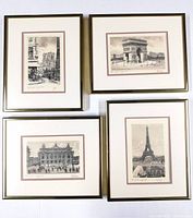 All four framed prints arranged together