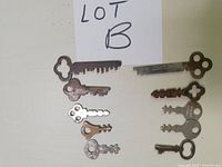 All ten keys laid out showing variety