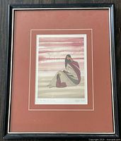 Full view of framed print showing artwork, mats and frame