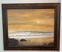 Full view of framed painting