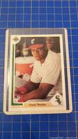 Front of 1991 Upper Deck Frank Thomas rookie card in sleeve