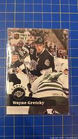 Front view of Wayne Gretzky 1991 Pro Set card in sleeve