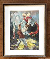 Framed painting front view