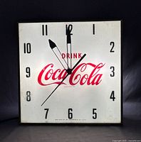 Clock illuminated, showing full face and working lights