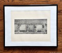 Framed print with mat and black frame