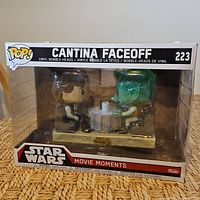 Front view of sealed Funko Pop! Cantina Faceoff box