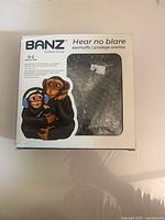 Front of BANZ Baby Banz Earmuffs box showing product graphics and age range