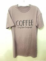 Front view showing graphic text and color