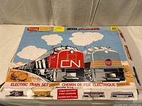 Front of Set 901 box showing CN locomotive artwork