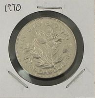 Reverse showing prairie crocus and inscriptions