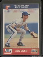 Front view of Kelly Gruber Diet Pepsi #20 trading card in holder