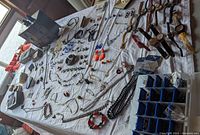 Overview of entire lot spread on table