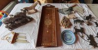 overview of entire lot on table showing all listed items