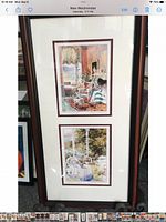 Full view of the double print wood frame